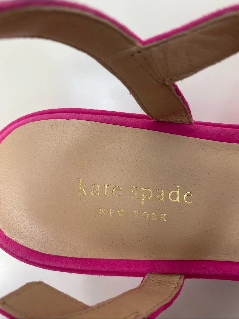 kate spade Hot Pink Suede Crisscross Ankle-Strap Sandals